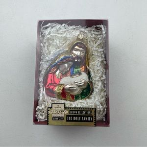 Hallmark Ornament 1999 Holy Family Blown Glass NIB